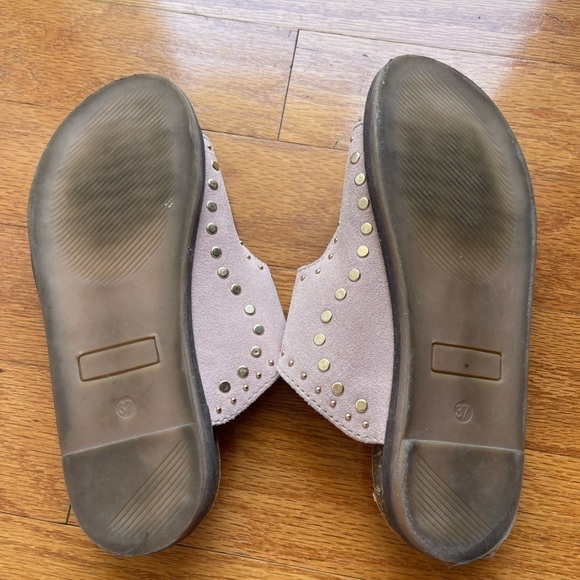 Vince Camuto Daphnee Pink Stud Leather Slide Sandal Size 7 - Picture 6 of 6